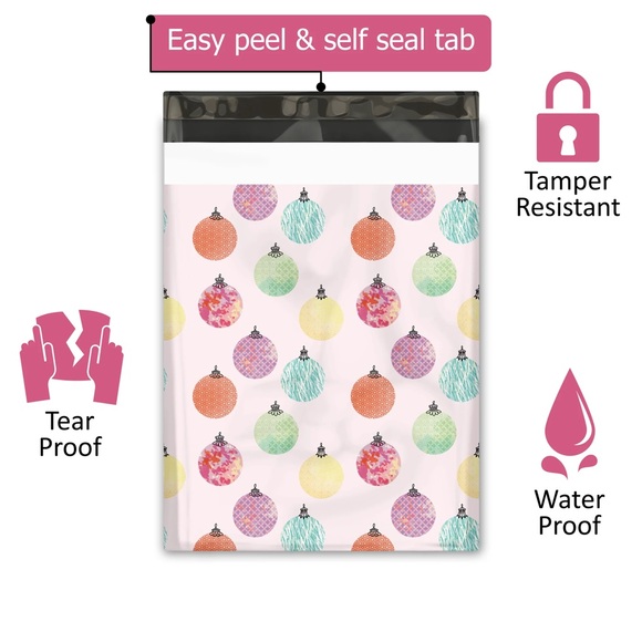 Christmas Ornaments Poly Mailers 10x13 Pack of 25 - Picture 5 of 9